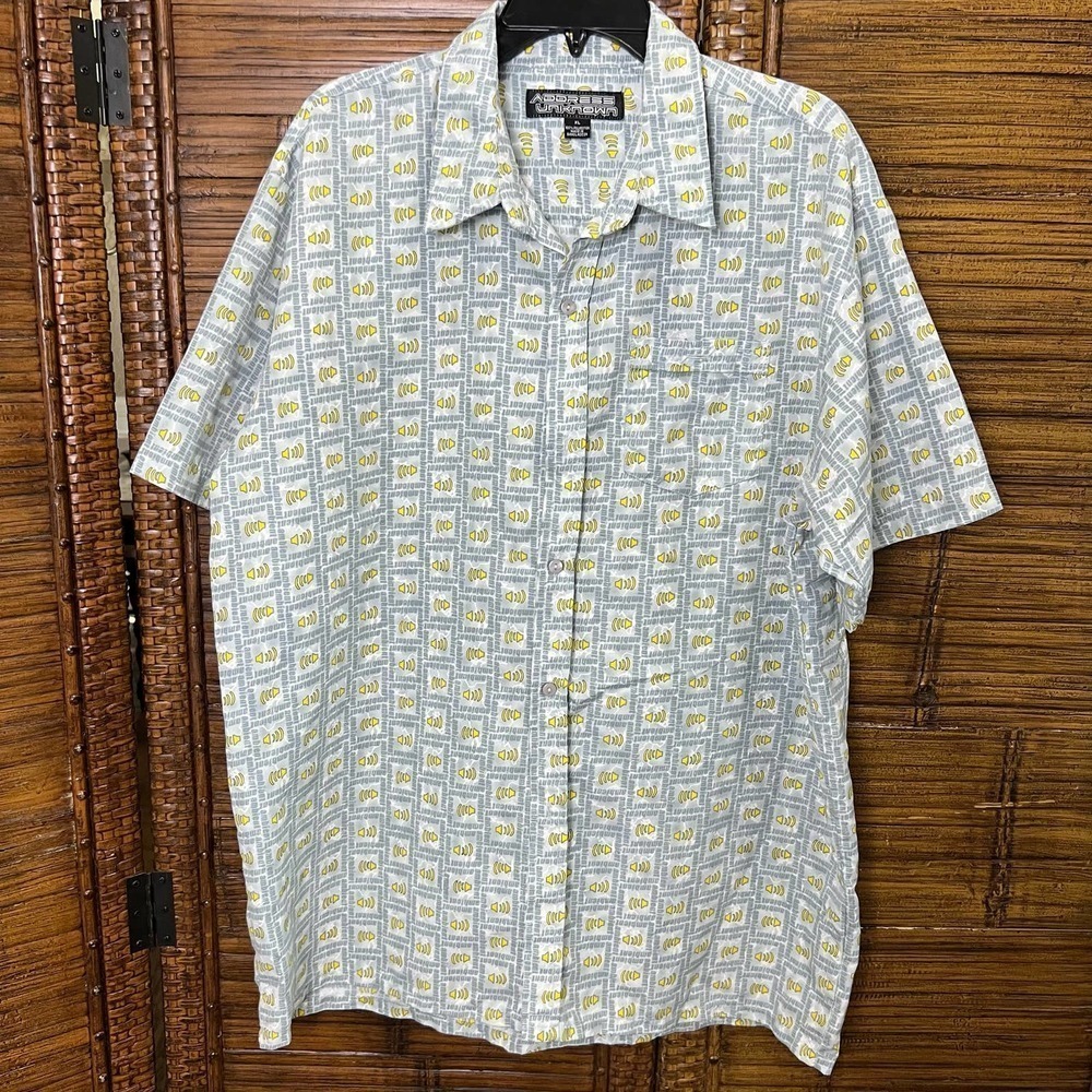 Address Unknown Shirts Retro Volume Pattern Short… - image 2